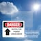 Signmission Watch For Power Lines Above Danger Sign, Plastic, 10in W x 7in L, 2PK OS-2PACK-DS-P-710-L-1708 - alternate 3